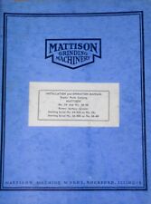 Mattison Rotary Surface Grinder Model 24, 36 - 48 Operator & Parts Manual 1961 picture