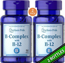 2 Pack Vitamin B Complex with Vit B-12, B1, B2, B3 B12, 180 Tabs (2x90) Exp 2026 picture