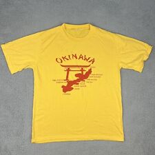 Vintage Okinawa Japan Shirt Adult Extra Large Yellow Single Stitch Military Base picture