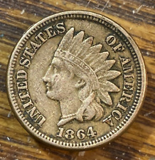 1864 Copper/Nickel Indian Cent Nice Original XF CHRC picture