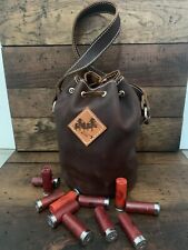 Leather Shotgun Shell Ammo Pouch/Shell Holder Bag Bucket Custom Made picture
