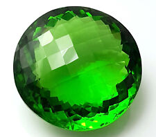 AAA 120.85 Ct Green Topaz Loose Gemstone Round Shape Large Size Gems For Jewelry picture