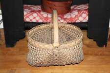 Large Antique Buttocks Basket Circa 1800s Country Americana Farmhouse picture