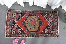 Wool Rug, Turkish Rug, Moroccan Rug, Vintage Rugs, 1.9x3.6 ft Small Rug picture