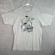 Vintage 90s Minnesota Duck Nature Wild Animal T Shirt Adult XL Gray Mens picture
