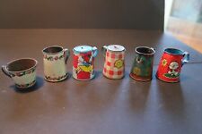 VINTAGE 1920'S OHIO ART LITHO CHILDS TIN COFFEE POTS & CUP*NURSERY RYMES & MORE picture