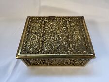 VTG ATQ Art Nouveau Brass Jewelry Box By Erhard & Sohne Germany Early 20th C picture