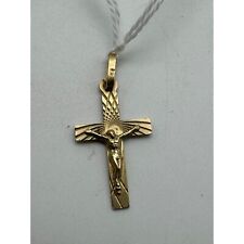 Vintage 14K Yellow Gold Crusifix Cross picture