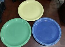 Vintage 3 Nancy Calhoun Flamingo China Dinner Plates Portugal Yellow Blue Green picture
