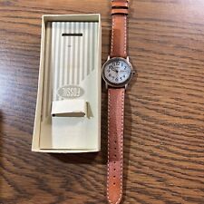 Vintage NOS Fossil Watch EC-8851 Day Date Leather Band - 3D picture
