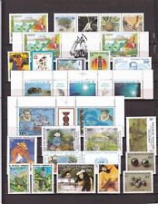 French polynesia mnh year set, paintings, turtles, birds 1995 picture