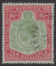 BERMUDA KING GEORGE V 1920 10/-, USED SG 54 SUPERB picture