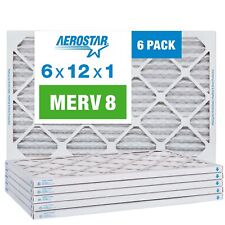 Aerostar 6x12x1 MERV 8 Air Filter, 6 Pack (6