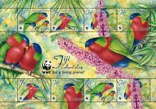 Fiji 2012 - WWF Parrot Collared Lory - Sheet of 8 Stamps - Scott 1286 - MNH picture
