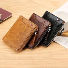 Mens Wallet RFID Blocking Leather Credit Card ID Holder Zipper Purse Waterproof picture