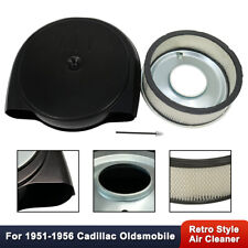 For Oldsmobile Cadillac 1951-1956 Rat Rod Retro Black Steel Air Cleaner Kit picture
