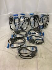 Used Lot of 9 C2G 6ft Computer/Monitor Power Extension Black Cable picture