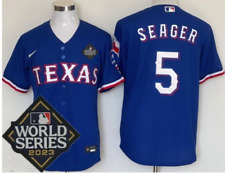 Corey Seager #5 Blue World Series Patch Jersey picture