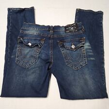 True Religion Jeans Mens 31x32 Ricky Relaxed Straight Dark Wash Denim World Tour picture