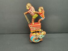 RARE ANTIQUE TPS AMERICAN CIRCUS MONKEYS TIN LITHO WIND-UP CIRCA 1950 WORKING picture