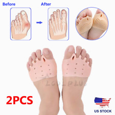 2PCS Silicone Bunion Toe Corrector Orthotics Straightener Separator Forefoot Pad picture