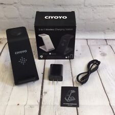Ciyoyo T3 Black 3 in 1 Wireless Fast Charger 9V For iPhone iWatch  picture