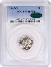 1942-S Mercury Silver Dime MS67FB PCGS (CAC) picture