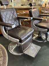 BarberPub Vintage Barber Chairs (2) Hydraulic Recline Salon Or Spa (For Two) picture