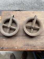 Large Antique Peerless Pulley  Wheels picture