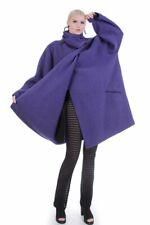 VTG 80's Maralyce Ferree Women's Oversized Fleece Wrap Coat Pockets In BLACK M  picture