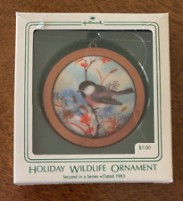Hallmark Ornament 1983 Holiday WIldlife BLACK CAPPED CHICKADEE ~2nd in Series picture