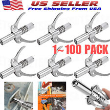 Grease Gun Coupler Double Handle High Pressure Quick Release Lock Oil Nozzles picture