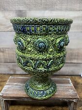 Vintage Artmark Pedestal Planter Golden Yellows and Browns Textured 60’s 70’s picture