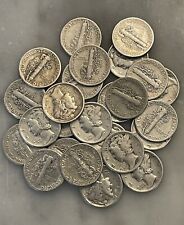 [Lot of 25] Mercury Dimes 1/2 Roll 90% Silver CHOOSE HOW MANY LOTS OF 25 COINS picture