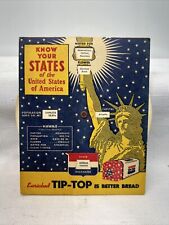 Ward's Tip Top Bread Ad Premium Know Your USA States 1953 Educational Dial Card picture