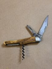 A Wingen Jr Solingen Germany 2 Blade Pocket Knife Bone Handles picture