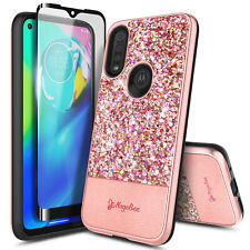 For Motorola Moto G Power 2020 Case Bling Glitter Phone Cover w/ Glass Protector picture