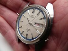 Vintage Seiko Automatic Day Date Watch DX 6106-8609 Blue Line 17 Jewel Running picture