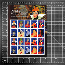 2017 USPS SHEET OF 20 FIRST CLASS FOREVER STAMPS DISNEY VILLIANS 68¢ ($13.60) picture
