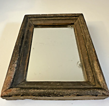 Antique Vintage Wooden Handmade Mirror Germany 5.75x7.75 inches Primitive Solid picture