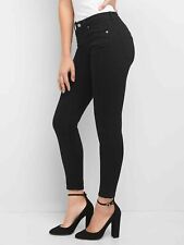 Gap $99 Mid Rise EverBlack True Skinny Jeans in Sculpt, Size 26 Petite Black picture