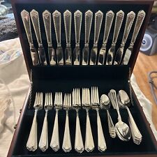 VINTAGE WALLACE SILVERSMITH Silver Plated SILVERWARE W/ Box 12 Servings (81 Pcs) picture
