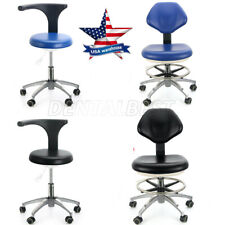 Dental Mobile Chair Adjustable Hydraulic Rolling Stool Dentist Chair PU Leather picture