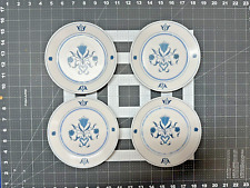 Noritake Progression BLUE HAVEN 9004 Set of 4 Plates 6.5