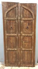 Antique Teak Wood Big Size Décor Door Panel Original Old Brass Fitted 3x6 ft picture