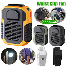 Portable Waist Clip Fan USB Rechargeable Hanging Cooling Neck Fan Power Bank Fan picture