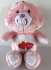 Vintage Care Bears Love A Lot Plush 13” Kenner 1985 Stuffed Animal Pink Bear picture