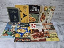 Vintage Cookbooks Lot Of 8 Baking Meals Grandma 1925 to 1947 picture