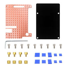 Pure Copper Heatsink For Raspberry Pi 4B Protective Passive Cooling Case Set Pi4 picture