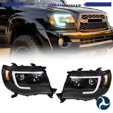Passenger&Driver For Toyota Tacoma 2005-2011 LED Tube Black Projector Headlights picture